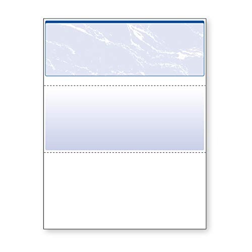 Check Paper 8.5 x 11 Inches Blue Marble Top 2500 Sheets 24 lb Security Checks