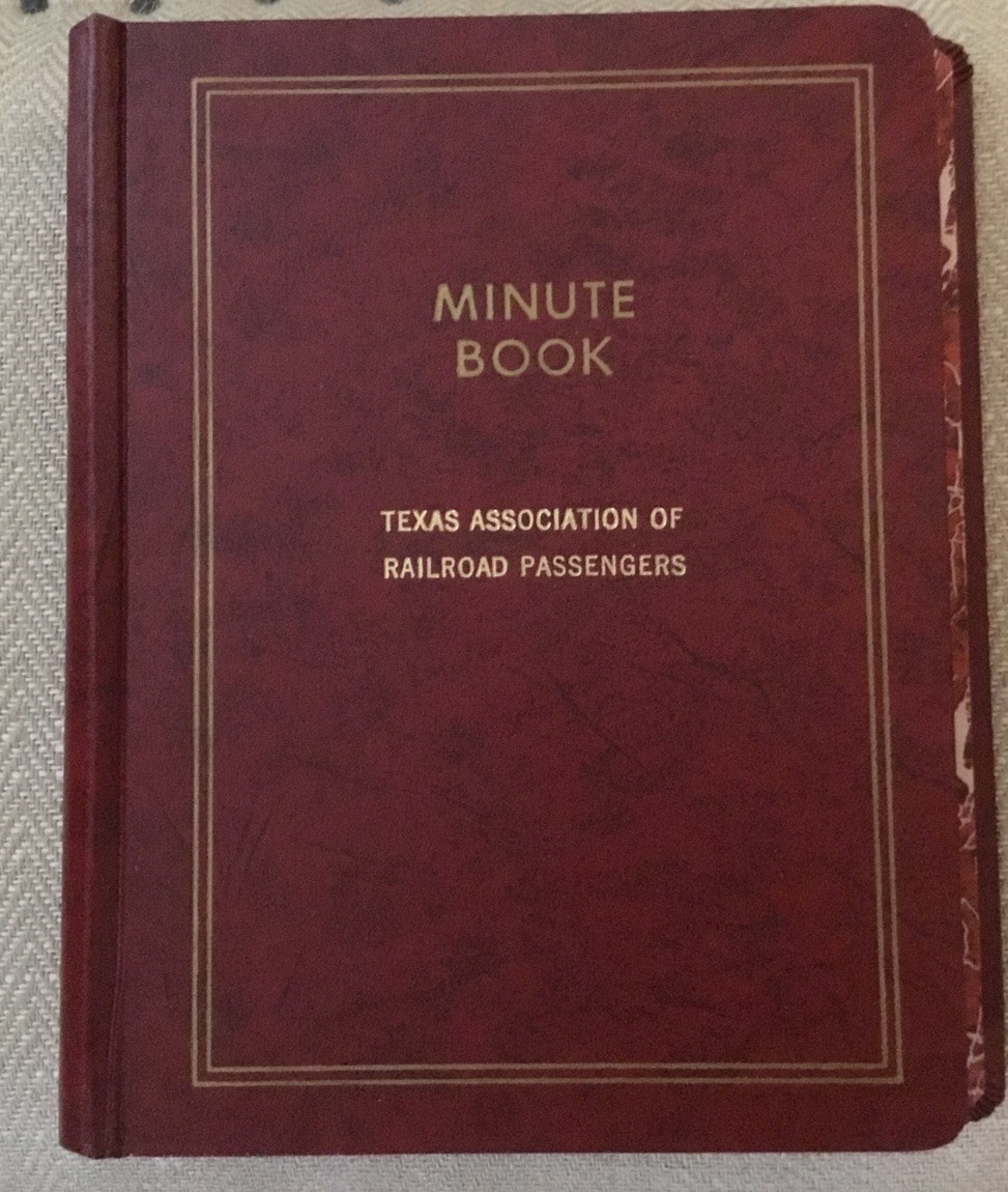 Goes Minute Book No. 14 -9×11 1/2 Red Faux Leather TEXAS Railroad Passenger
