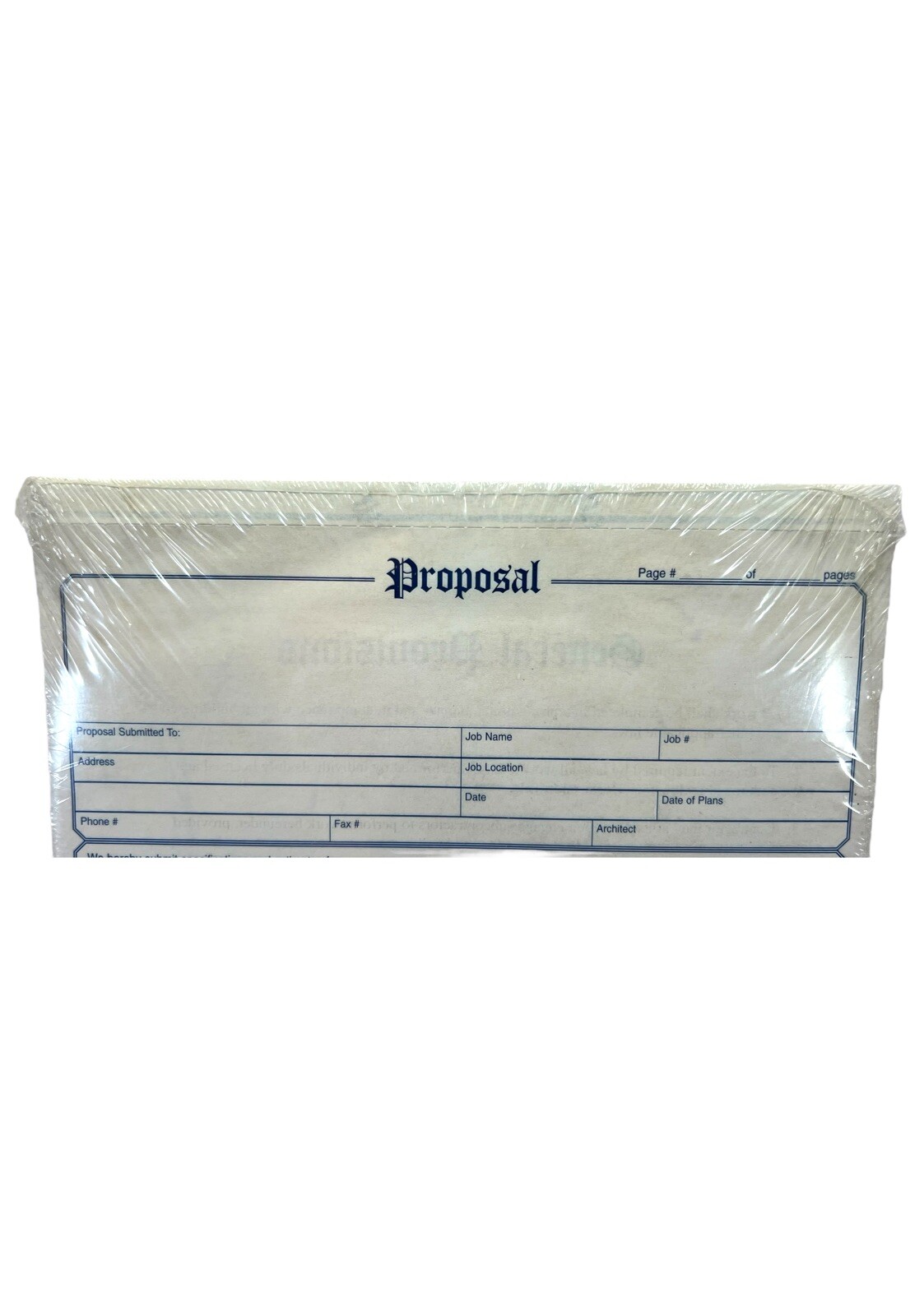 Adams Contractor’s Proposal Forms NC3819 3-Part Carbonless 50 Pack 8 1/2” x 11”