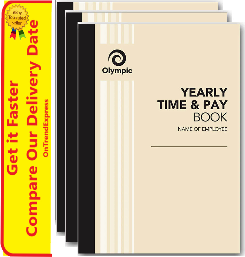 3x Olympic Time and Pay Book A5 210 x 148 32 Pages ATO Compliant *