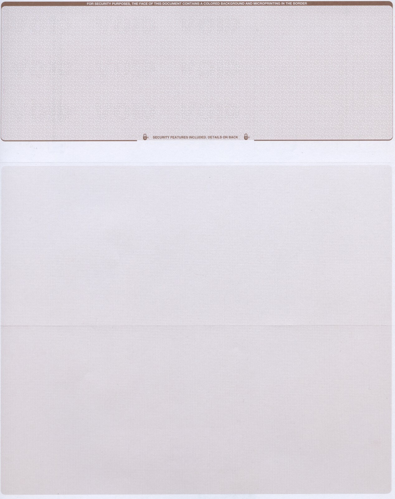 2500 Blank Check Stock Paper – QuickBooks Computer Checks on Top – Brown Diamond