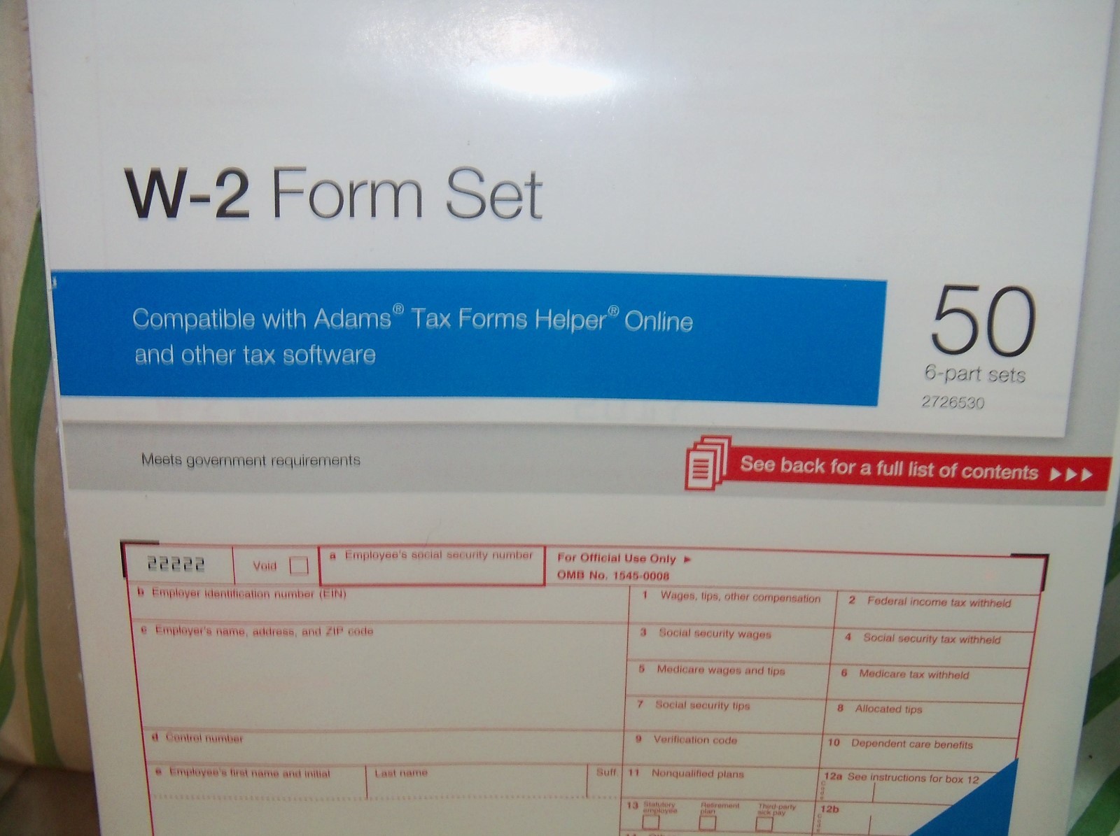 50 Count Pack of Staples 2017 IRS Tax W-2 6-Part Form Sets Brand New PC / Mac W2