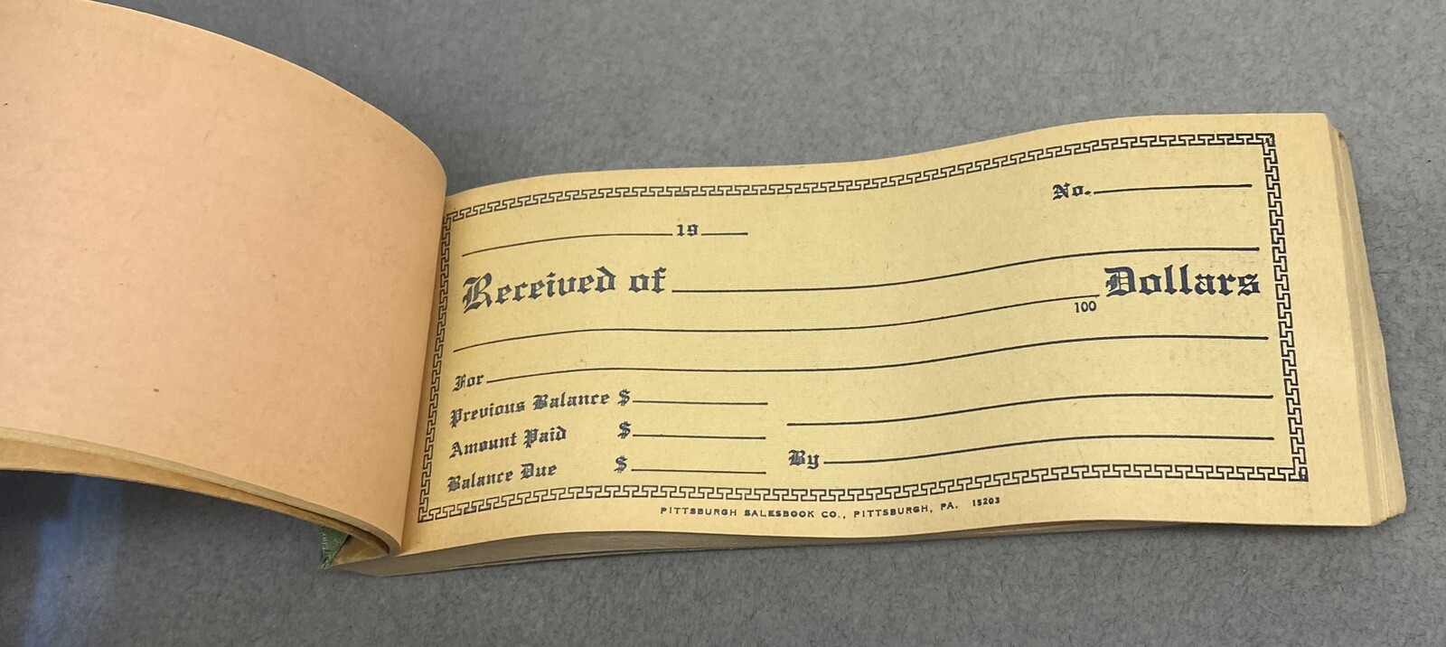 Vintage Steel City Cash Carbon Paper Duplicate Receipt Book Pittsburgh