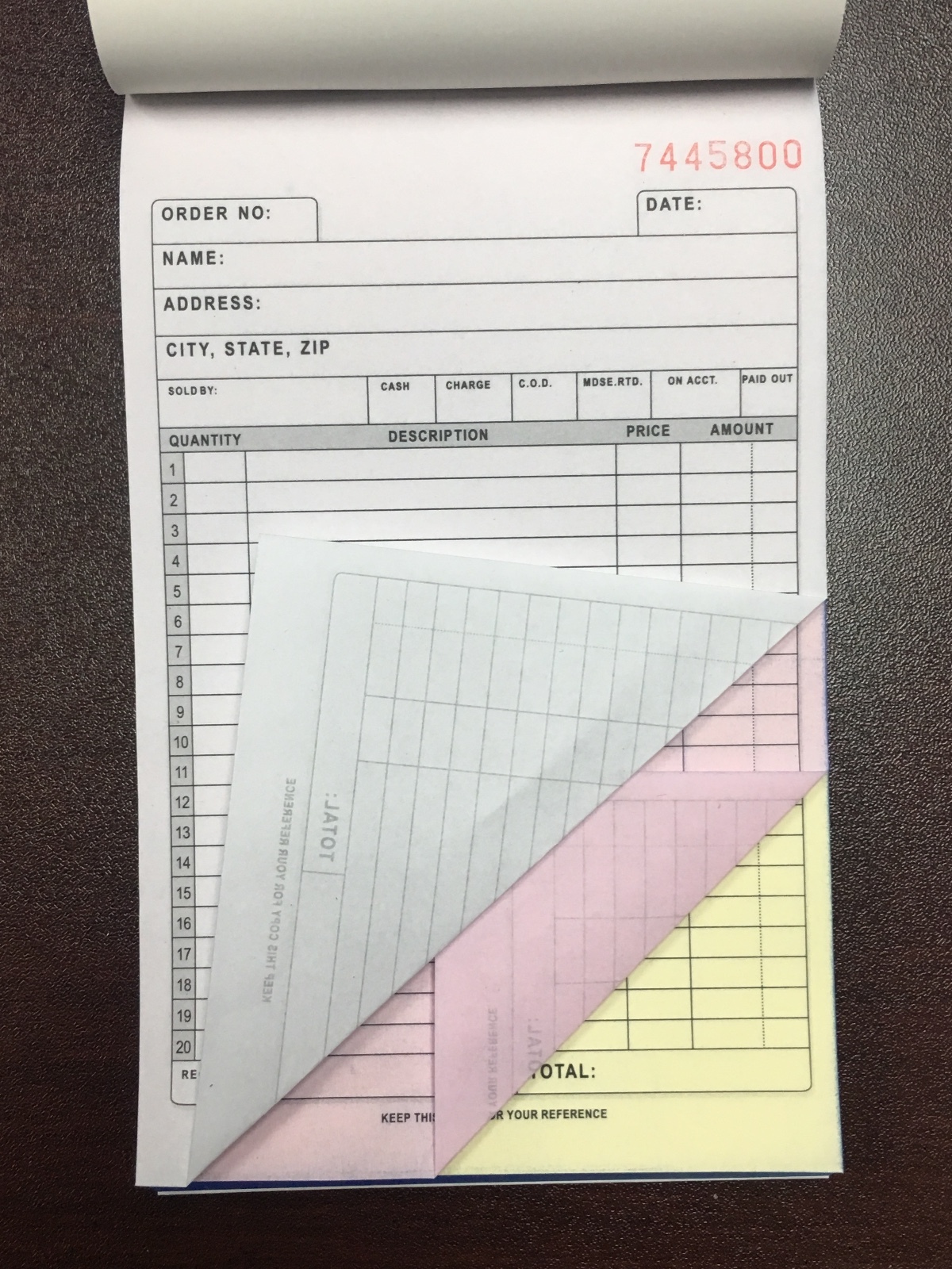 10 Pack: 3 part Carbonless Sales Order Books Receipt Form Invoice 50 Set 4.5×7.5